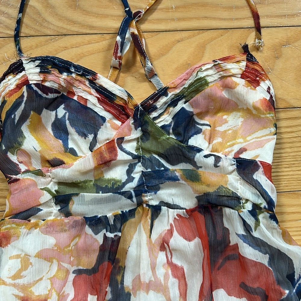 Vintage Y2K Abercrombie & Fitch Floral Top Straps Needs Repair As Is - Picture 6 of 13